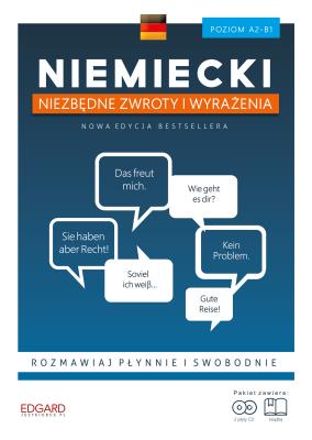 Niemiecki Niezbędne zwroty i wyrażenia. Trzecia edycja. Autor: Chabros Eliza, Kędzierska Ewa, Bettina Lexow-Petn. SmakLiter.pl Okładka książki Niemiecki Niezbędne zwroty i wyrażenia. Trzecia edycja