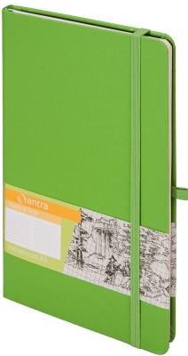 Opakowanie Notes A5 z gumką Romantyzm linia zielony