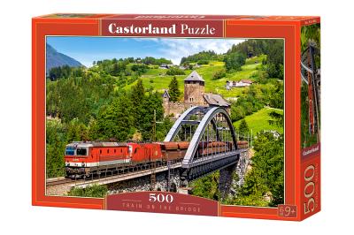 Opakowanie Puzzle Train on the Bridge 500