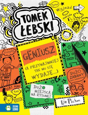 Tomek Łebski Geniusz Tom 10. Autor: Liz Pichon. SmakLiter.pl Okładka książki Tomek Łebski Geniusz Tom 10