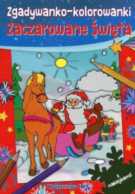 Okładka książki Zgadywanko-kolorowanki. Zaczarowane święta