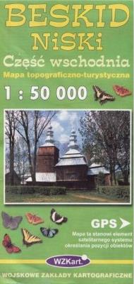 Okładka książki Beskid Niski część wschodnia mapa 1:50 000 WZKart