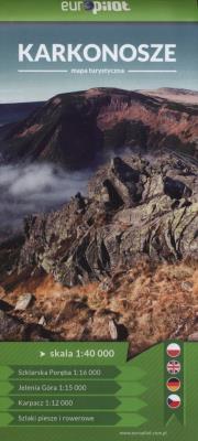 Karkonosze mapa turystyczna 1:40 000. Autor: Opracowanie zbiorowe. SmakLiter.pl Okładka książki Karkonosze mapa turystyczna 1:40 000