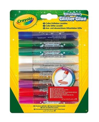 Klej brokatowy 9 kolorów CRAYOLA. Wydawca: Crayola. SmakLiter.pl Opakowanie Klej brokatowy 9 kolorów CRAYOLA