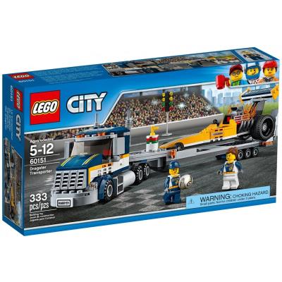 Okładka książki Lego CITY 60151 Transporter dragsterów