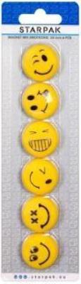 Opakowanie Magnes emotikony śr. 30mm 6el