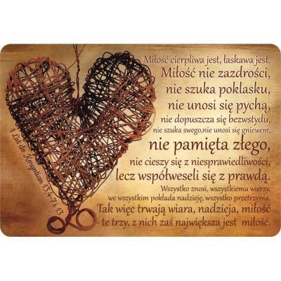 Opakowanie Magnes na lodówkę - Hymn o miłości BRĄZ