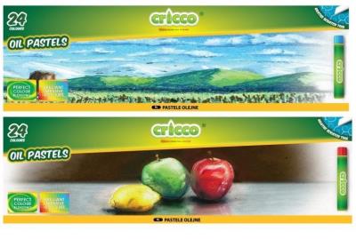 Pastele olejowe Cricco 24 kolorów. Wydawca: Cricco. SmakLiter.pl Opakowanie Pastele olejowe Cricco 24 kolorów
