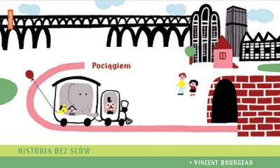 Pociągiem. Autor: Vincent Bourgeau & Cedric Ramadier. SmakLiter.pl Okładka książki Pociągiem