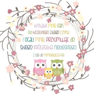 Opakowanie Podstawka korkowa - Wybawi mnie Pan SOWY