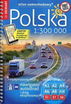 Okładka książki Polska Atlas samochodowy 1:300 000