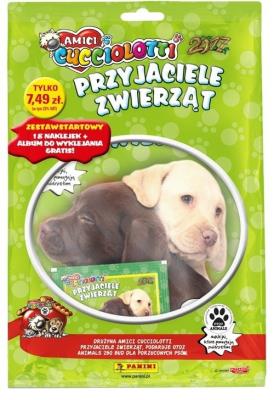 Przyjaciele zwierząt 2017 Zestaw startowy. Wydawca: Panini. SmakLiter.pl Opakowanie Przyjaciele zwierząt 2017 Zestaw startowy