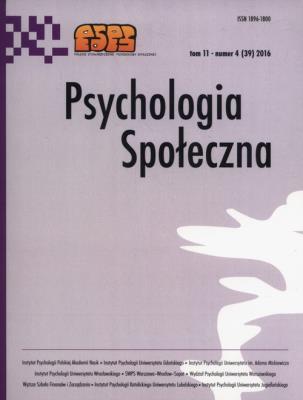 Opakowanie Psychologia społeczna 4/2016