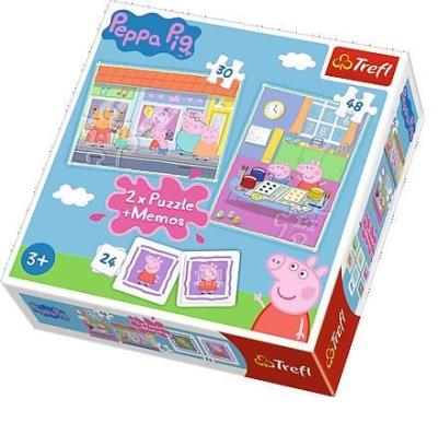 Opakowanie Puzzle 2w1+ memos - Dzień Peppy TREFL
