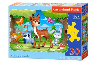 Puzzle A Deer and Friends 30. Wydawca: Castorland. SmakLiter.pl Opakowanie Puzzle A Deer and Friends 30