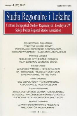 Opakowanie Studia Regionalne i Lokalne 4/ 2016