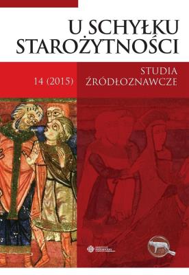 Studia źródłoznawcze 14 U schyłku starożytności. Autor: praca zbiorowa. SmakLiter.pl Okładka książki Studia źródłoznawcze 14 U schyłku starożytności