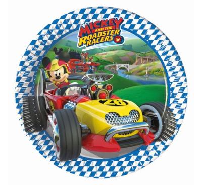 Opakowanie Talerzyki papierowe 'Mickey Roadster Racers' 20 cm, 8 sztuk