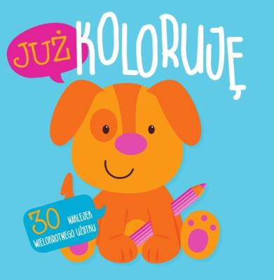 Okładka książki Już koloruję z naklejkami - Piesek