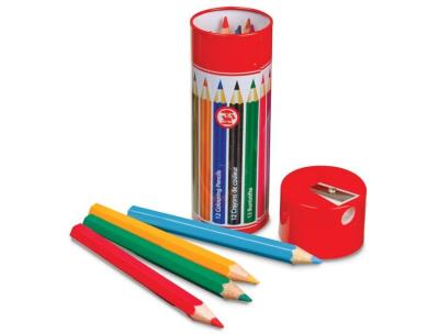 Kieszonkowe kredki z temperówką 12 kolorów. Wydawca: Tobar. SmakLiter.pl Opakowanie Kieszonkowe kredki z temperówką 12 kolorów