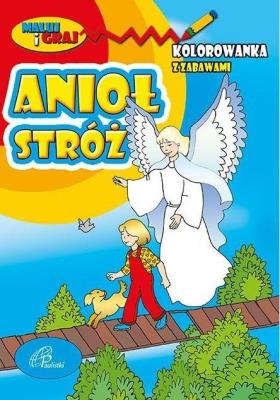 Okładka książki Kolorowanka z zabawami. Anioł Stróż