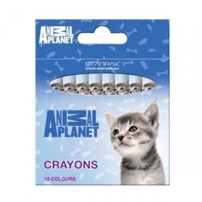 Opakowanie Kredki woskowe 12 kolorów Animal Planet Cute
