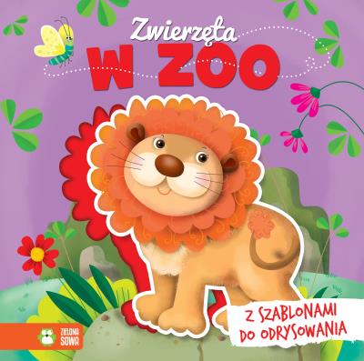 Okładka książki Książka z szablonem Zwierzęta w zoo
