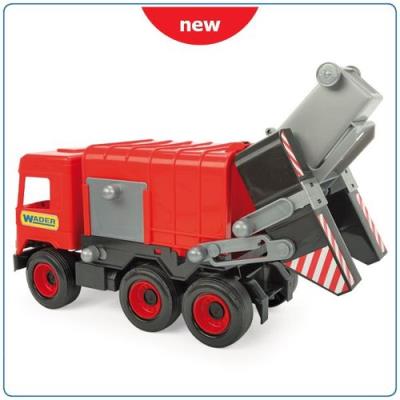 Middle Truck Śmieciarka czerwona w kartonie. Wydawca: Wader. SmakLiter.pl Opakowanie Middle Truck Śmieciarka czerwona w kartonie