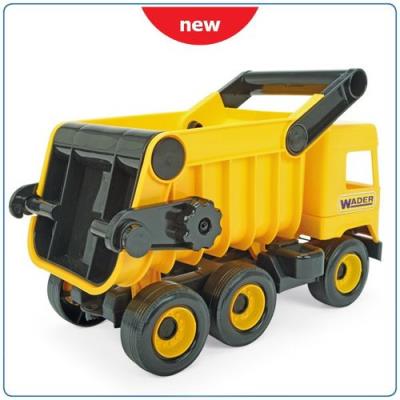 Middle Truck Wywrotka żółta w kartonie. Wydawca: Wader. SmakLiter.pl Opakowanie Middle Truck Wywrotka żółta w kartonie