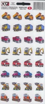 Opakowanie Naklejki Alfika i Zetki 6 Samochody budowlane
