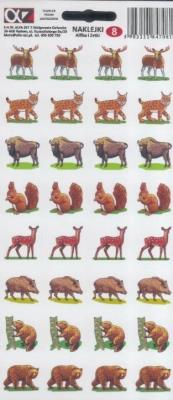 Opakowanie Naklejki Alfika i Zetki 8 Zwierzęta leśne