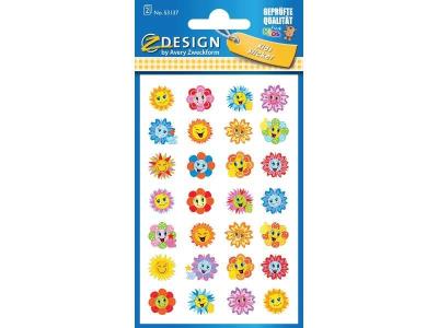 Opakowanie Naklejki papierowe kwiatki