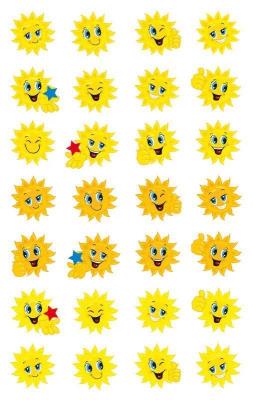 Opakowanie Naklejki papierowe słoneczka