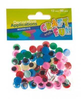 Opakowanie Ozdoba dekoracyja oczy 12mm op.80szt 290110