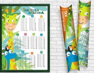 Okładka książki Plakat B2 Tabliczka mnożenia HENRY