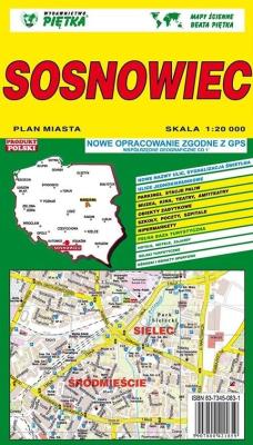 Sosnowiec mapa samochodowa 1:20 000. Wydawca: Wydawnictwo Kartograficzne. SmakLiter.pl Opakowanie Sosnowiec mapa samochodowa 1:20 000