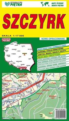 Szczyrk mapa samochodowa 1:17 000. Wydawca: Wydawnictwo Kartograficzne. SmakLiter.pl Opakowanie Szczyrk mapa samochodowa 1:17 000