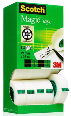 Opakowanie Taśma biurowa SCOTCH Magic (8-1933R14 TPR), matowa, 19mm, 33m, 12szt., 2 rolki GRATIS