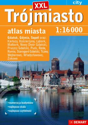 Okładka książki Trójmiasto plus 14 XXL atlas miasta
