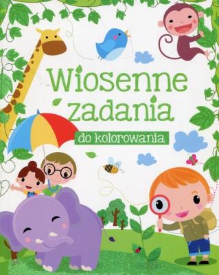 Okładka książki Wiosenne zadania do kolorowania