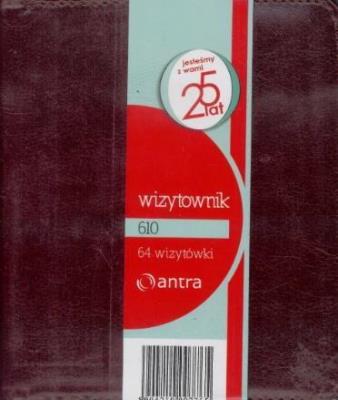 Wizytownik 64 dwuklatkowy 610 brąz ANTRA. Wydawca: Antra. SmakLiter.pl Opakowanie Wizytownik 64 dwuklatkowy 610 brąz ANTRA