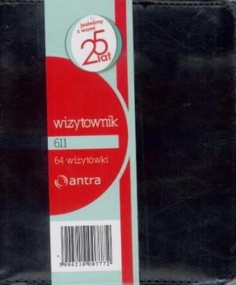 Wizytownik 64 dwuklatkowy 611 czarny ANTRA. Wydawca: Antra. SmakLiter.pl Opakowanie Wizytownik 64 dwuklatkowy 611 czarny ANTRA