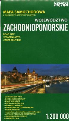 Województwo zachodniopomorskie mapa samochodowa z podziałem administracyjnym 1:200 00. Wydawca: Piętka. SmakLiter.pl Opakowanie Województwo zachodniopomorskie mapa samochodowa z podziałem administracyjnym 1:200 00