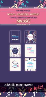 Opakowanie Zakładki Magnetyczne - Miłość - 6 sztuk