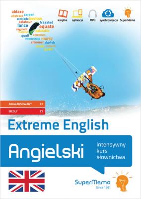 Angielski. Extreme English. Autor: SuperMemo World sp. z o.o., Drobnik Łukasz, Roziewicz Karolina, Łasocha Katarzyna. SmakLiter.pl Okładka książki Angielski. Extreme English