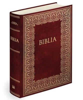Okładka książki Biblia domowa 2017 Bordowa ze złoceniami