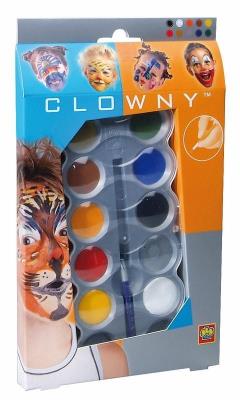 Clowny - Farby wodne do malowania twarzy 10 kolor.. Wydawca: SES NL. SmakLiter.pl Opakowanie Clowny - Farby wodne do malowania twarzy 10 kolor.