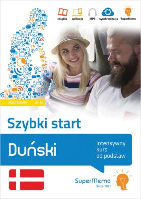 Duński Szybki start Intensywny kurs od podstaw poziom podstawowy A1-A2. Autor: Jarosz Józef. SmakLiter.pl Okładka książki Duński Szybki start Intensywny kurs od podstaw poziom podstawowy A1-A2