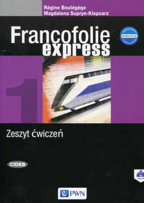 Francofolie express 1 Zeszyt ćwiczeń. Autor: Boutegege Regine, Supryn-Klepcarz Magdalena. SmakLiter.pl Okładka książki Francofolie express 1 Zeszyt ćwiczeń