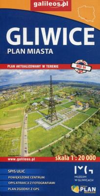Gliwice plan miasta 1:20 000. Autor:   Praca zbiorowa. SmakLiter.pl Okładka książki Gliwice plan miasta 1:20 000